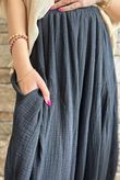 Tasha Cushion Cotton Sia Barrel Pant Black